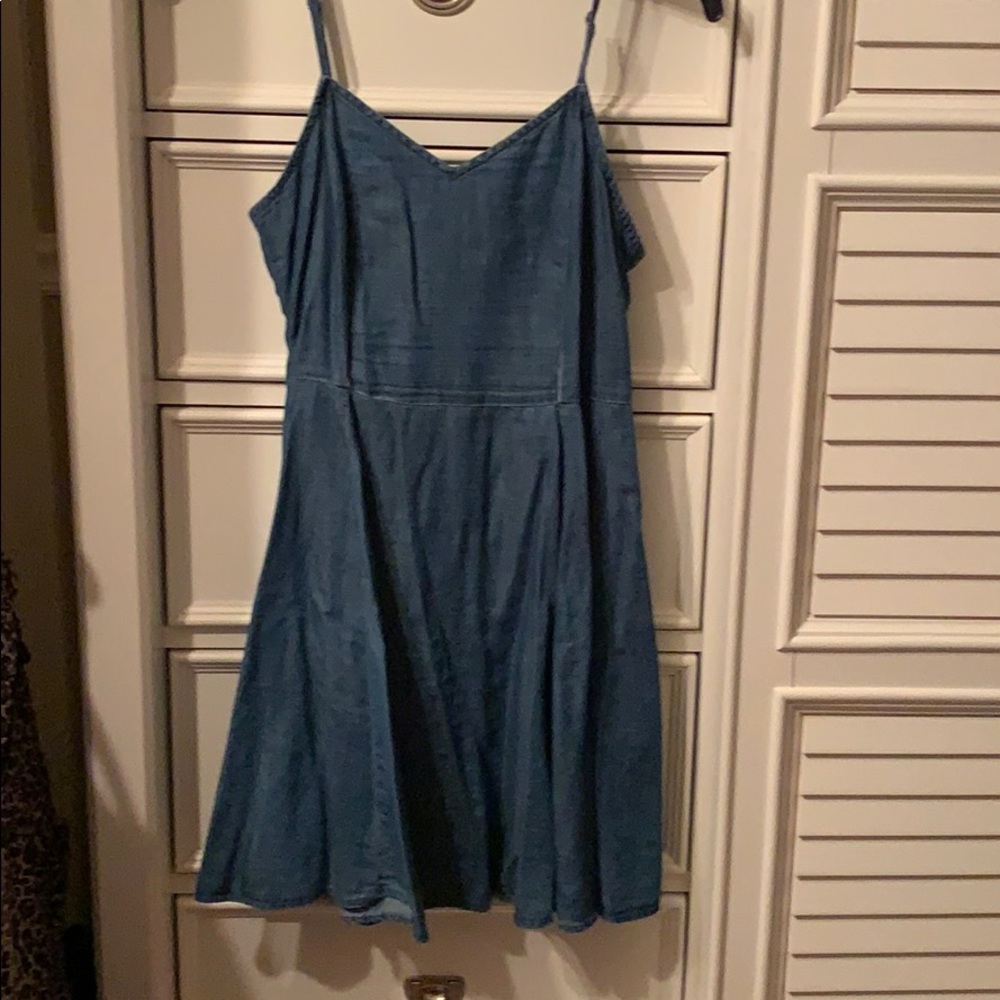 Denim flared dress